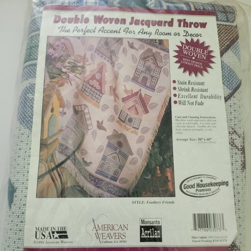 Vtg 1998 double - woven, jacquard